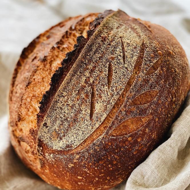 A fresh sourdough loaf from In Grano.