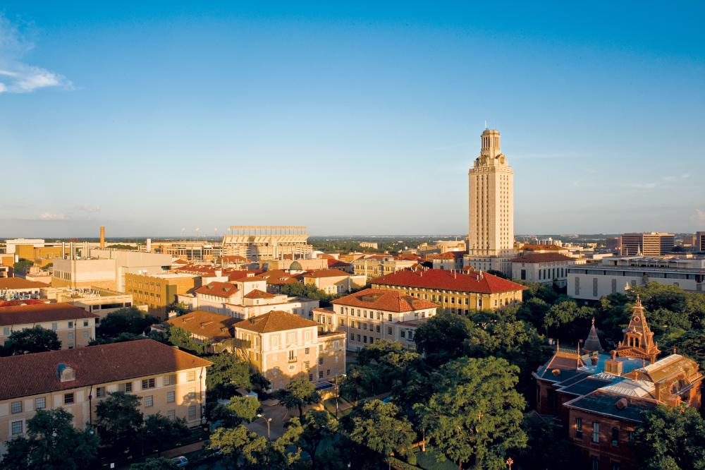 UT Tower and campus in Austin Texas