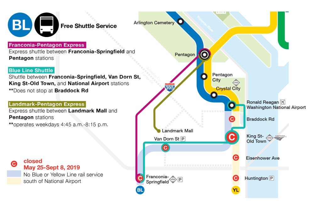Metro Platform Reconstruction Shuttle Graphic