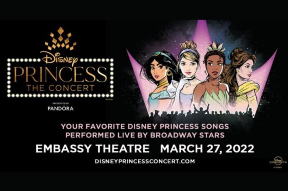 The Disney Princesses on stage being preformed live by Broadway stars
