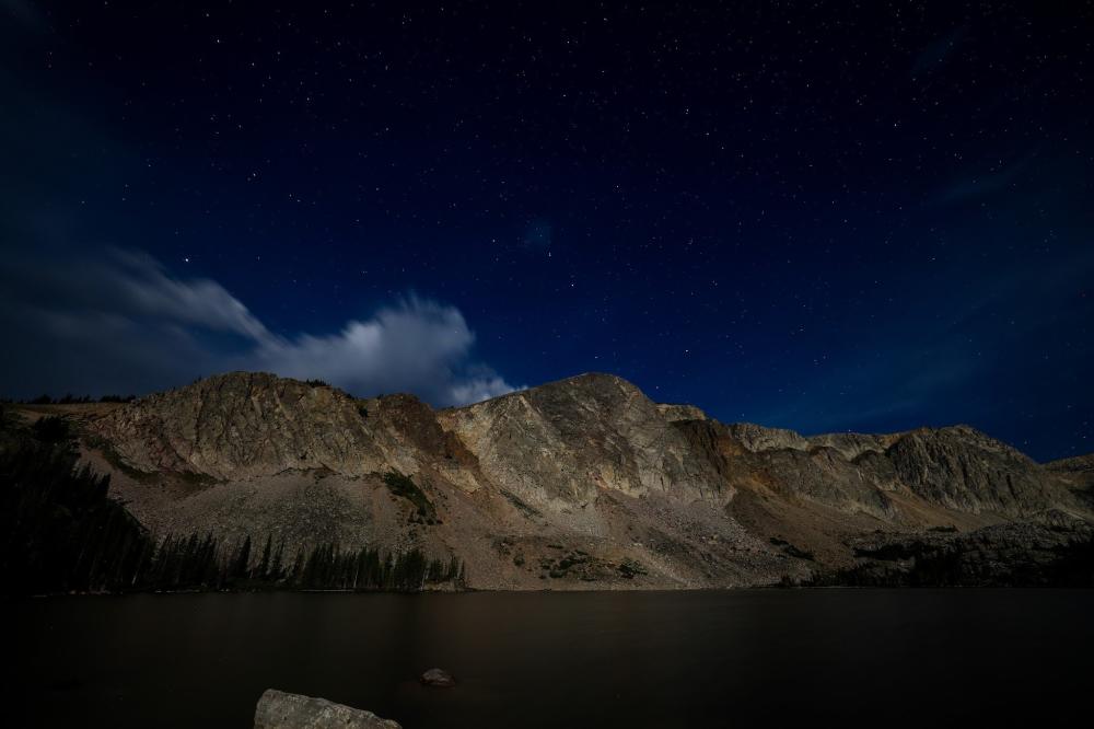 Experience Laradise in Any Season - Snowy Range Mountains at night - Brian Harrington