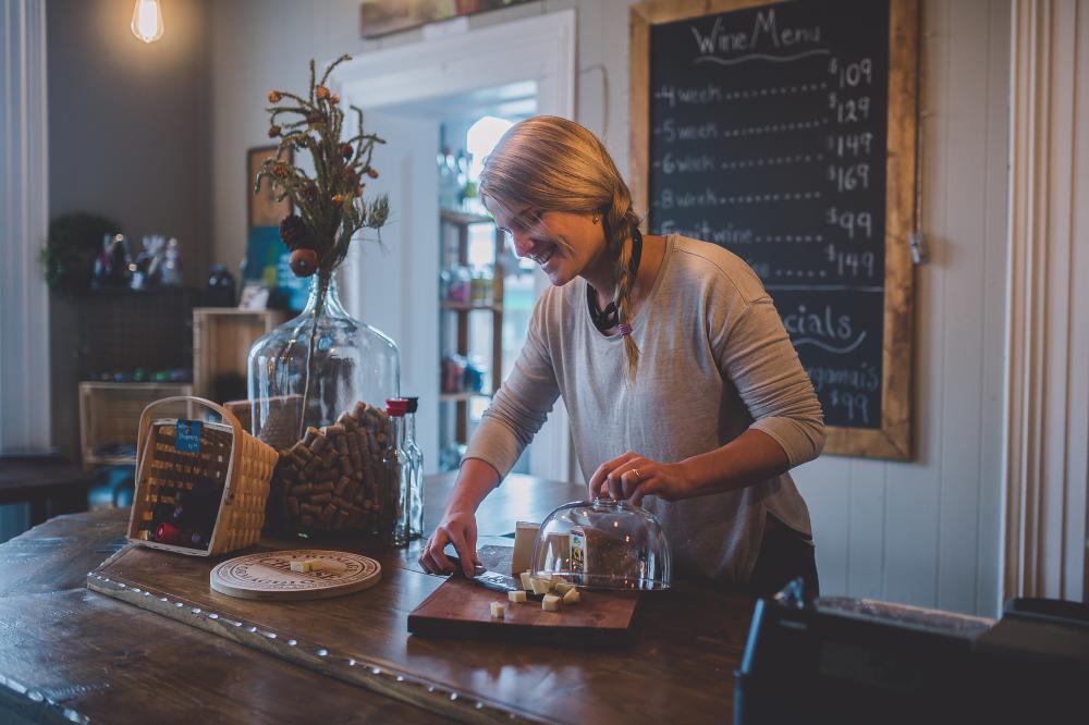 woman at The Wine Cellar & Cheese Shop