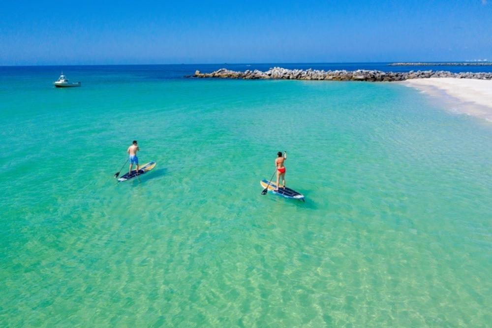 Paddleboarding at Shell Island