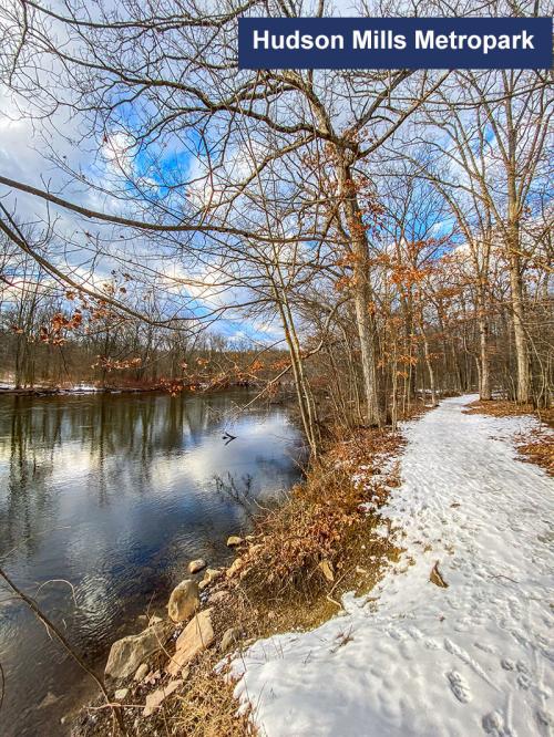 Hudson Mills Metropark in the Winter