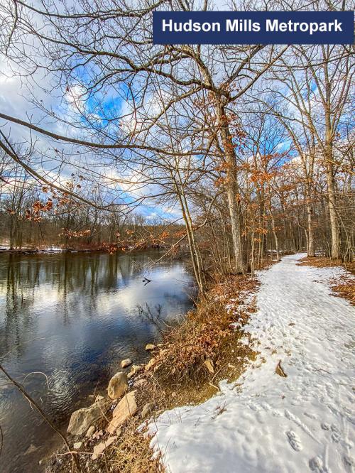 Hudson Mills Metropark in the Winter