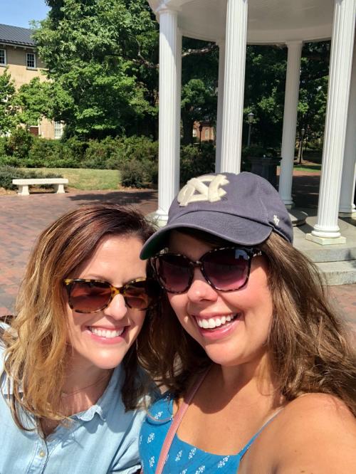 Friends in front of the Old Well
