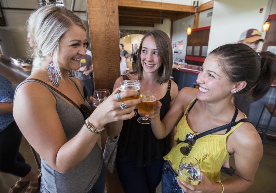 Girlfriend Getaway beer cheer