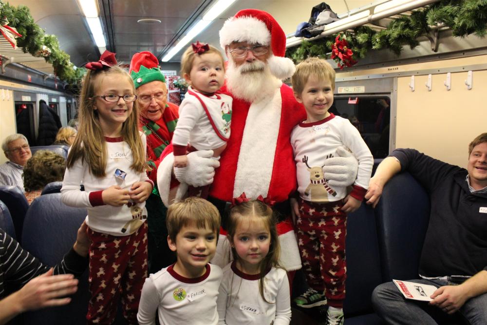 kids with Santa