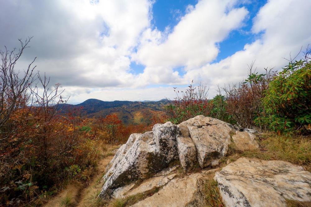 Mountain vista on top of Sam Knob during the fall