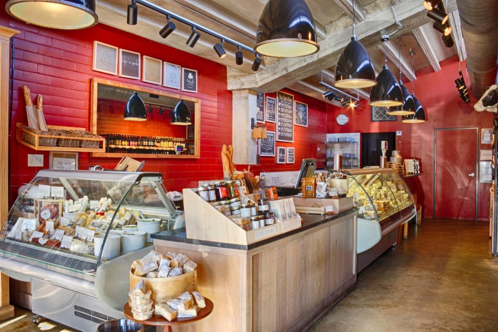 interior of Antonellis Cheese Shop in austin texas