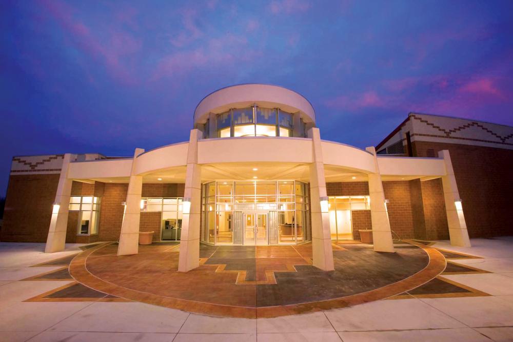 exterior of George Washington carver museum and cultural center in east austin texas