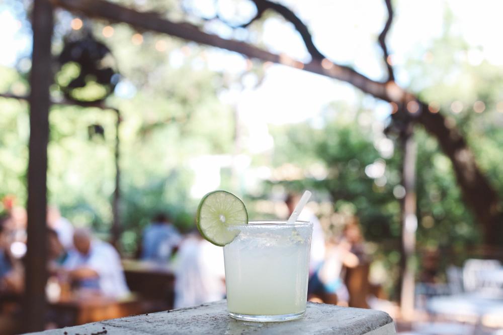 House Margarita on the patio at Fresas in Austin Texas