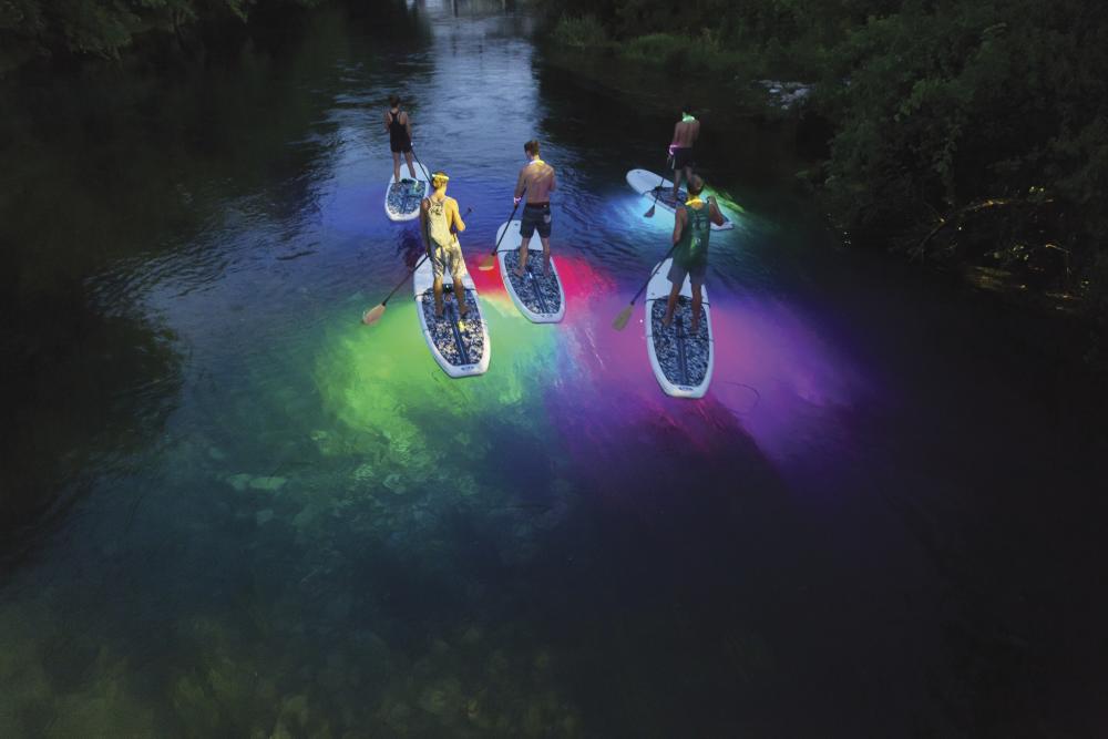 Paddle SMTX Stand Up Paddle board Glow Night Tour in San Marcos Texas