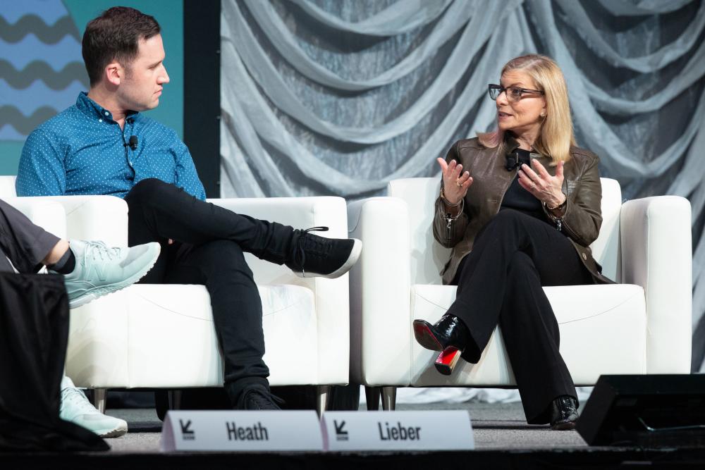 Two panelists mid-discussion at the 2019 SXSW Conference & Festivals.