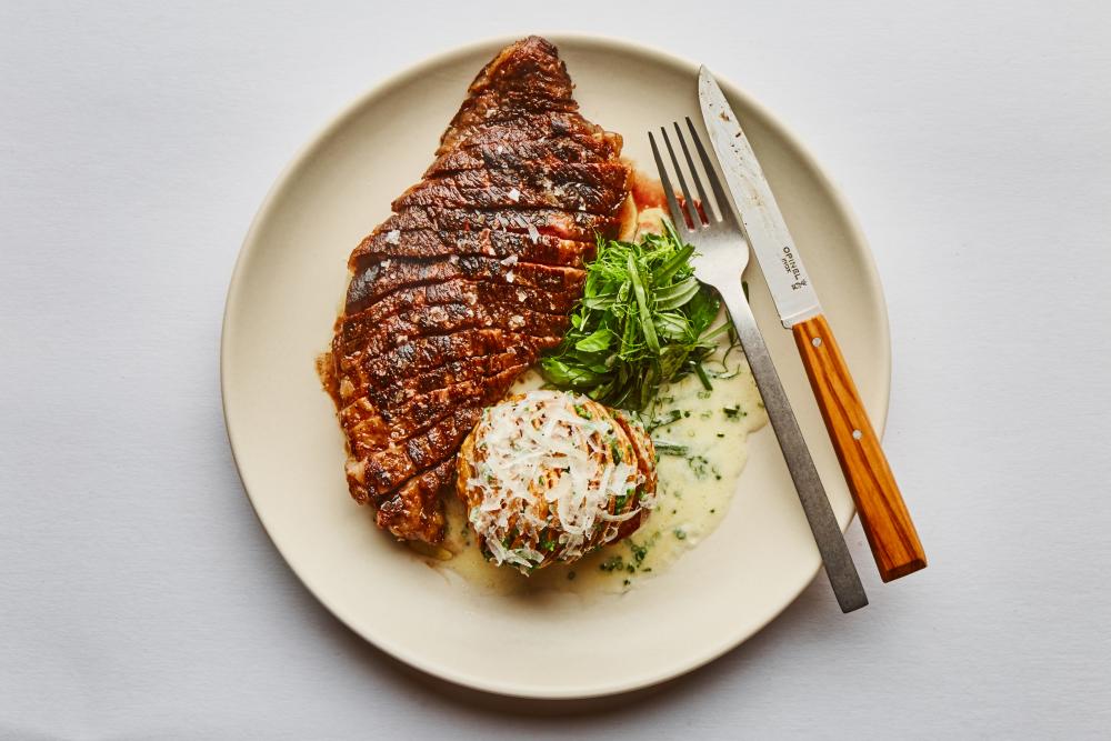 Carpenters Steak from Carpenters Hall restaurant at The Carpenter Hotel in austin texas