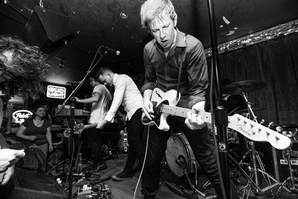 Spoon on stage at Volstead Lounge music venue in austin texas