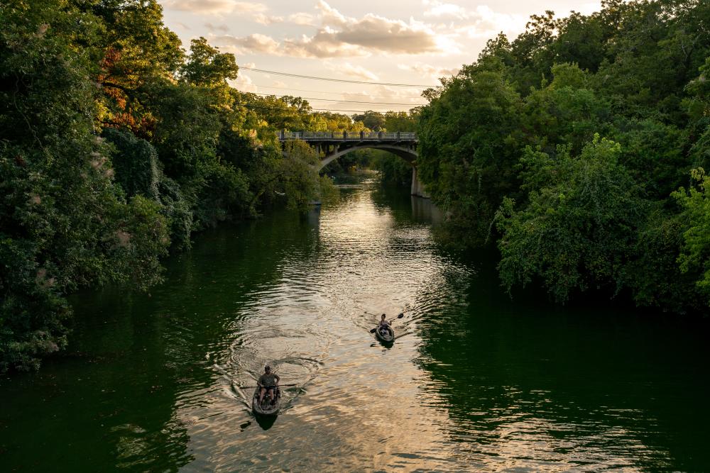 Barton Creek Kayakers near Zilker Park in Austin Texas