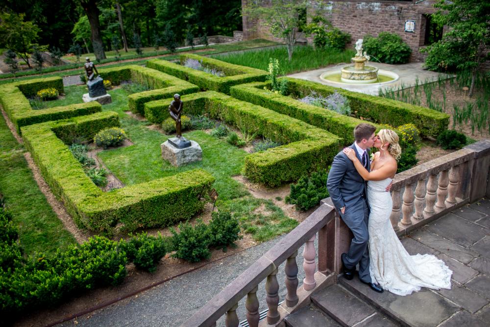 What better backdrop for your wedding photos than the beautifully manicured Tyler Gardens at Bucks County Community College?