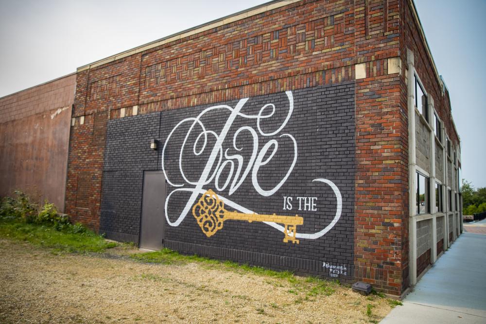 Love is the Key Mural on The Metro in Downtown Eau Claire, WI