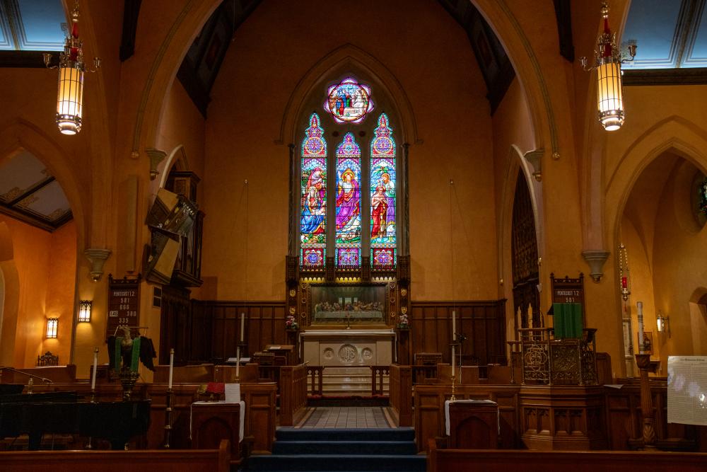 Stained glass at St. Paul's Episcopal Church.