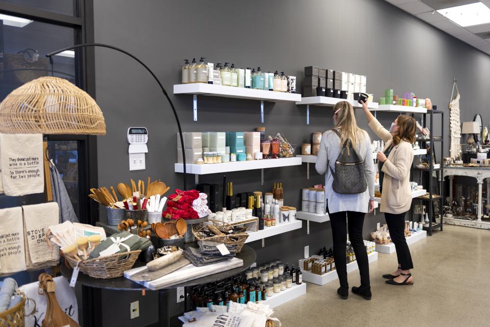 Women shopping at The Find boutique store in Fort Wayne