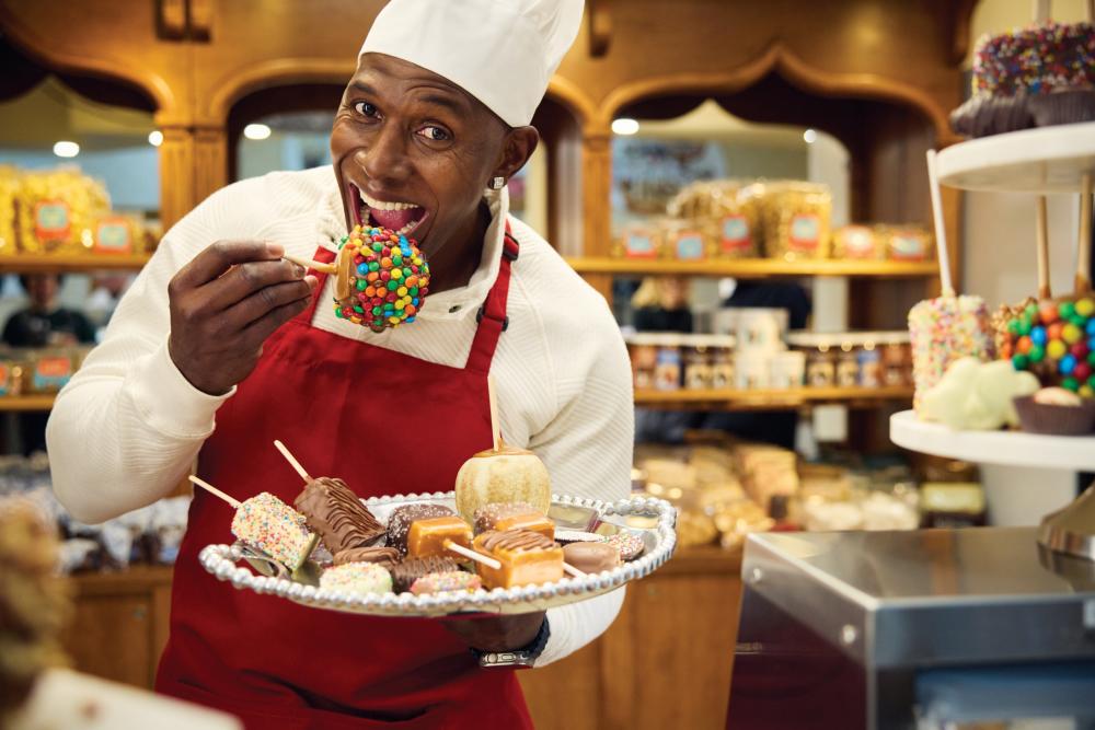 Donald Driver at Kilwin's in Lake Geneva.