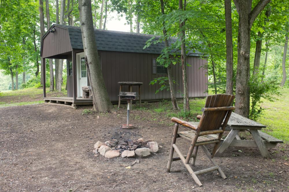 Harper's Ferry Cabins and campfire pit