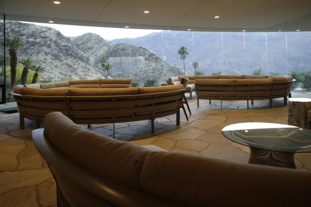Seating areas in the Palm Springs Bob Hope House