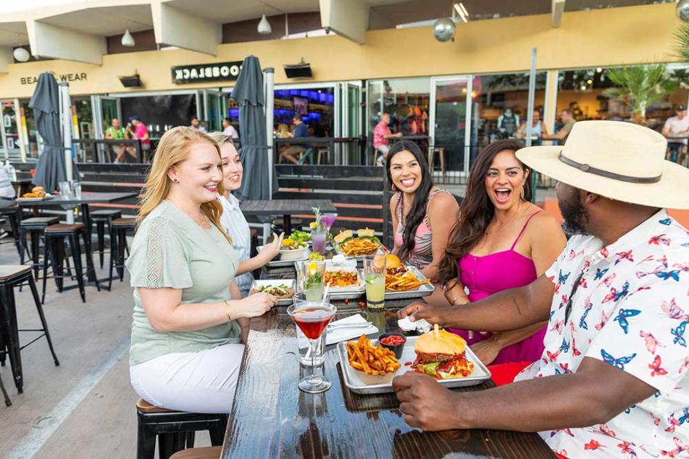Outdoor dining at Blackbook