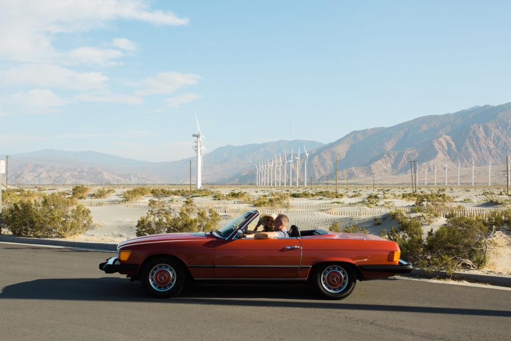 car in desert
