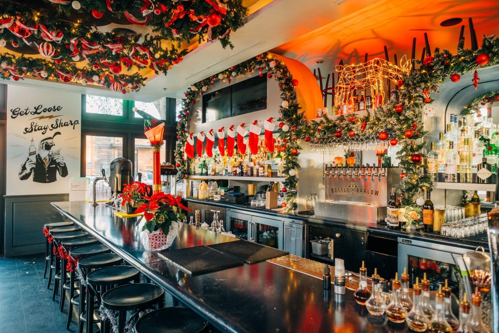 Bottle and Barlow Bar Decor