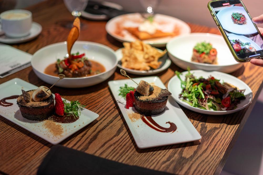 An array of courses from Dine Downtown