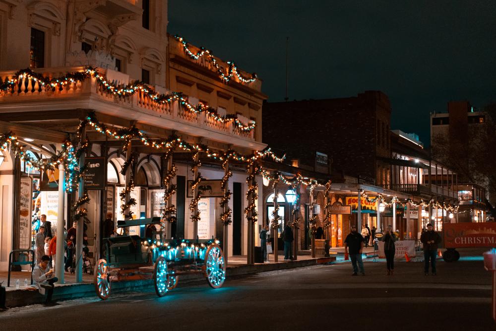 Old Sacramento Waterfront during the holidays