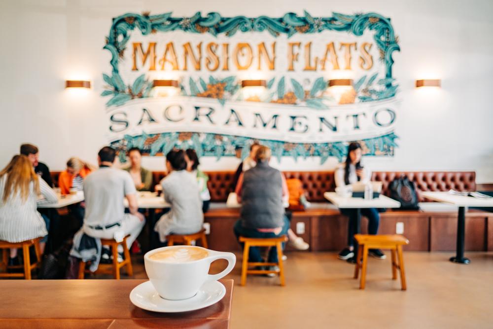 Mural inside Goodside Coffee in Masion Flats neighborhood