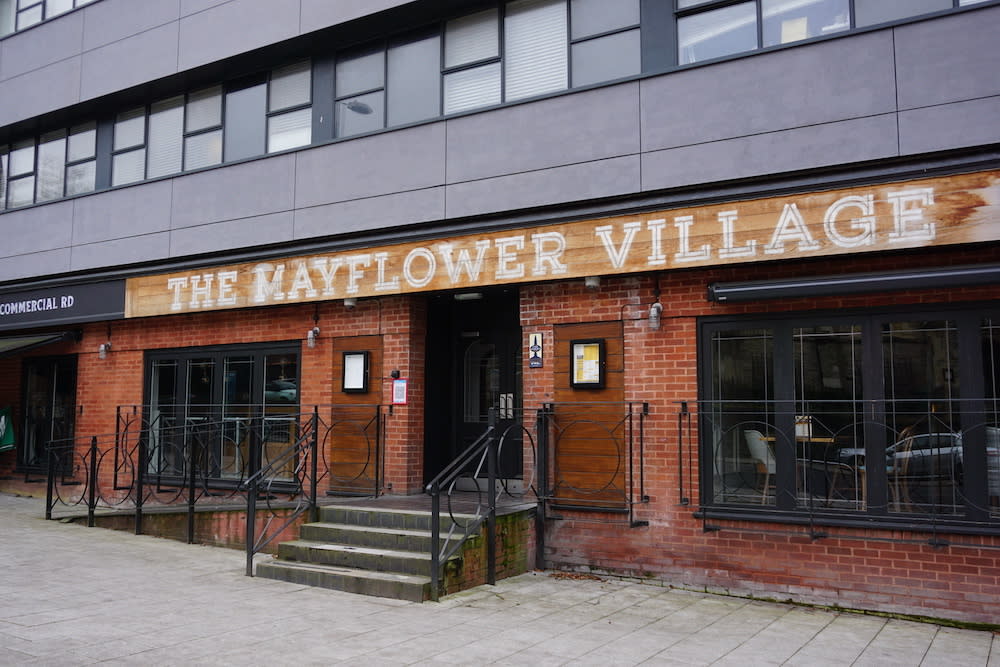 Frontage of The Mayflower Village