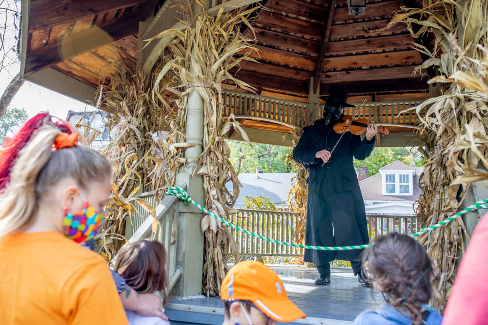 Plague Doctor in the Gazebo at Legends and Lanterns in St Charles