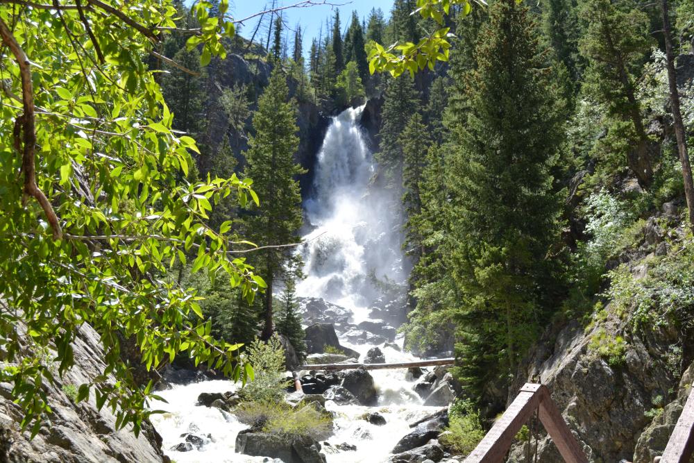 Fish Creek Falls rages outside of Steamboat Springs in the summer time