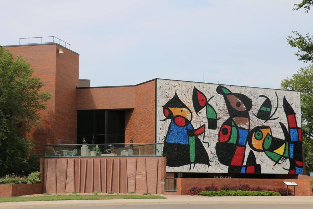 Personnages Oiseaux Mural by Joan Miró at Ulrich Museum of Art