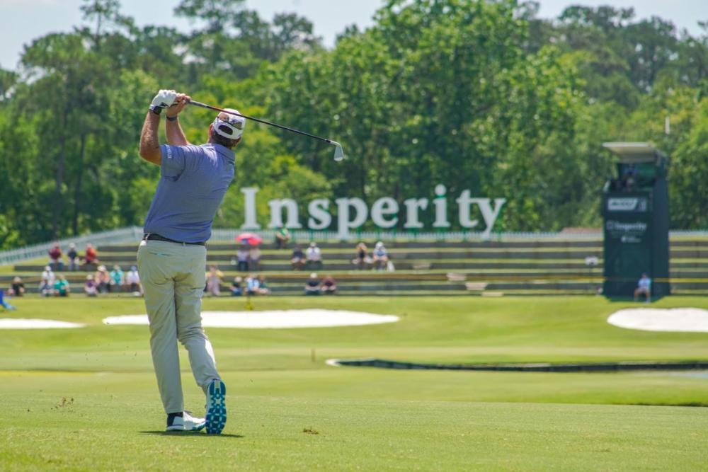 Man golfing at Insperity Invitational in The Woodlands Texas.