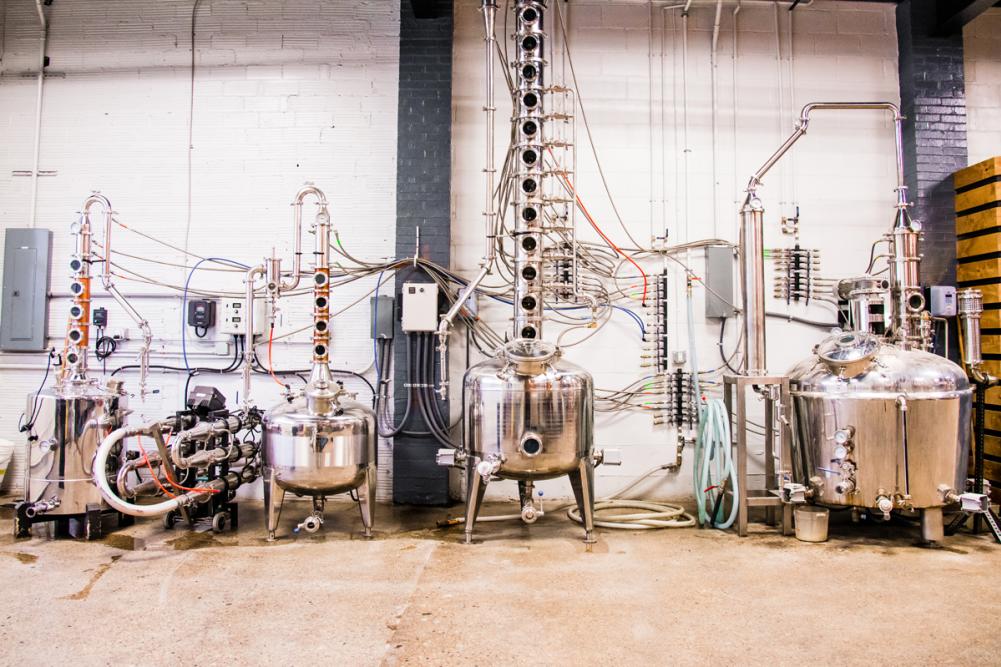 Three Rivers Distilling Company Stills in Fort Wayne, Indiana