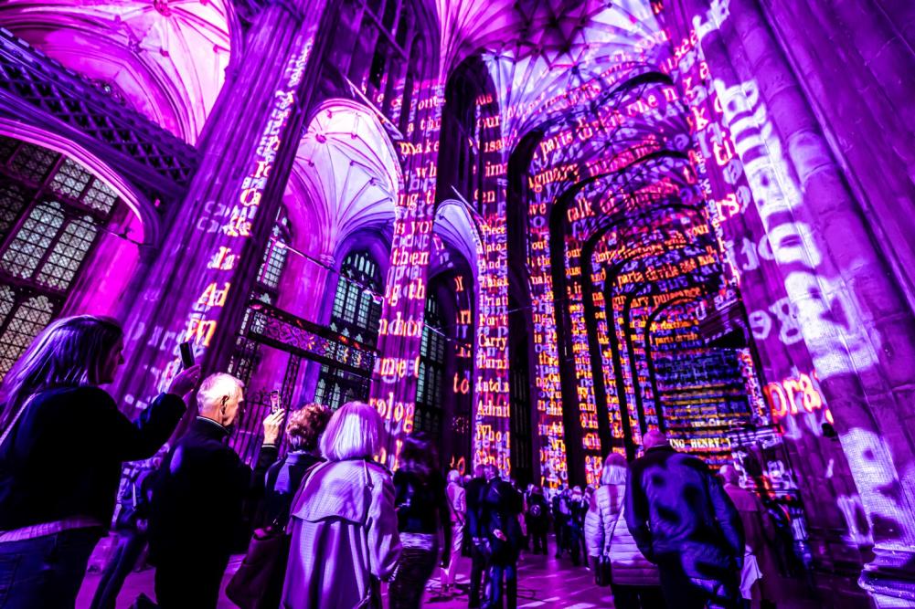 Luxmuralis Light Experience at Bath Abbey