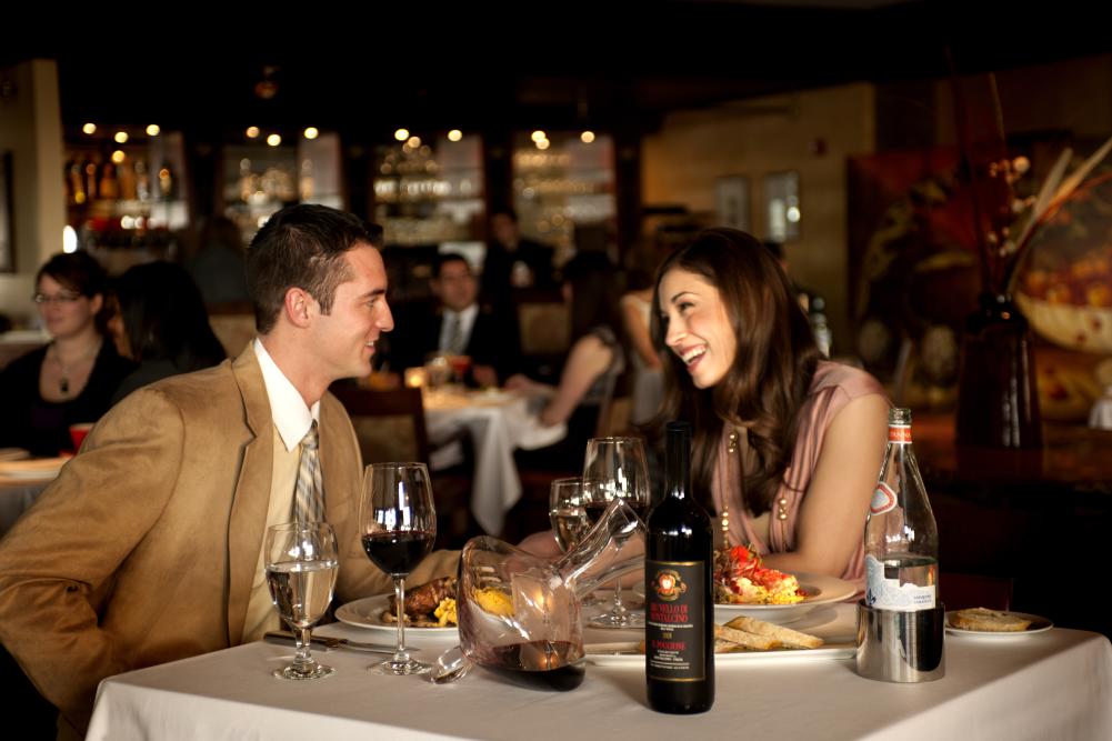 Couple having a romantic dinner