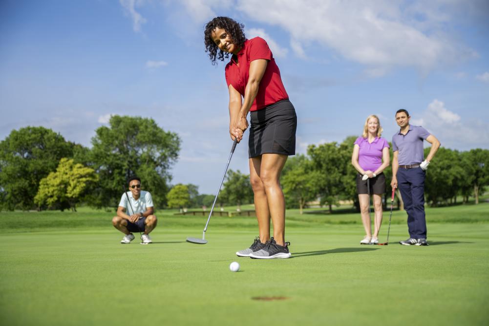 Golfers putting on The Brute at Grand Geneva