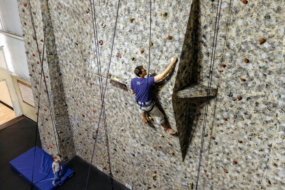 Rock climbing at the Well Spa