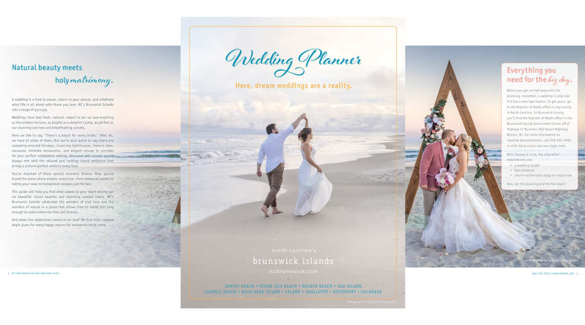 the first three pages of the 2026 NCBI Wedding Guide
