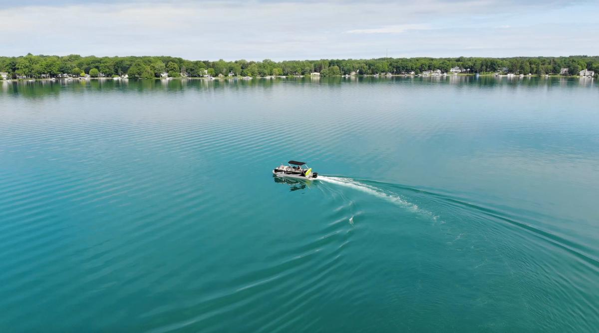 boat on a lake