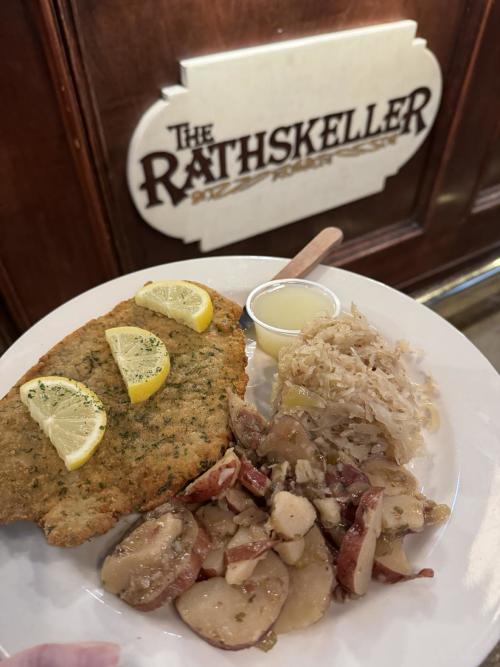 Schnitzel plate at The Rathskeller