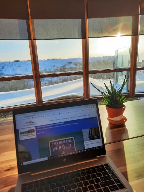 View from Desk Wanuskewin