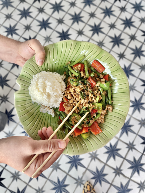 Chili Basil Chicken at Silom Station