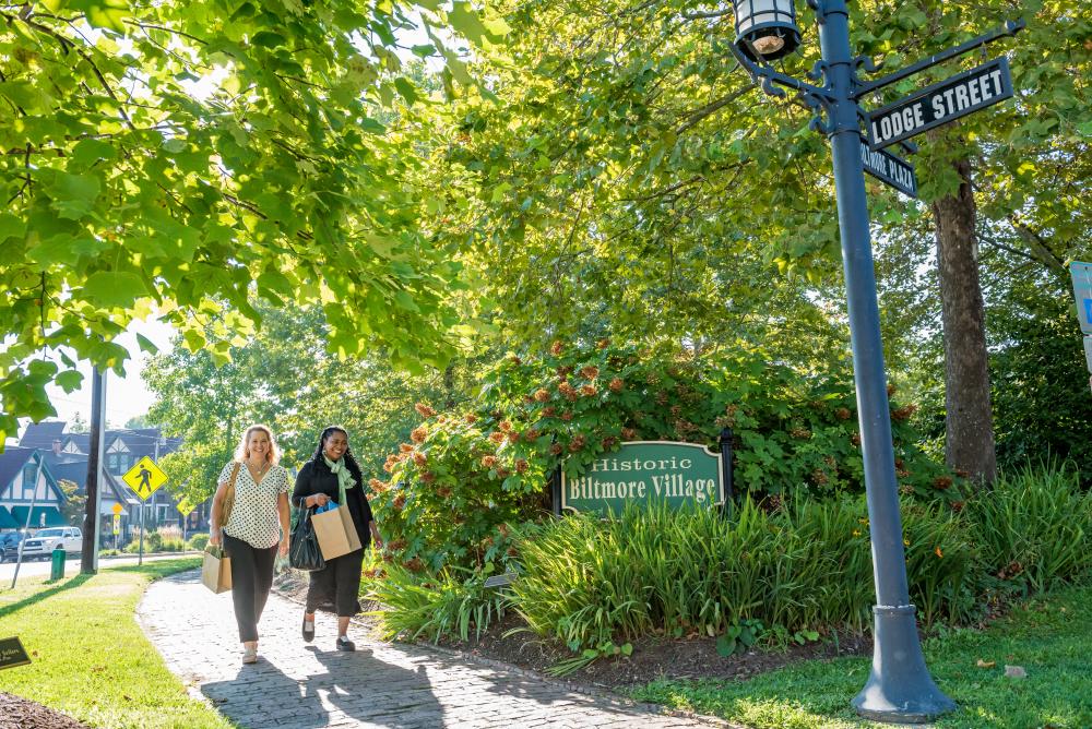 Biltmore Village in Asheville, NC is known as a shopping destination.